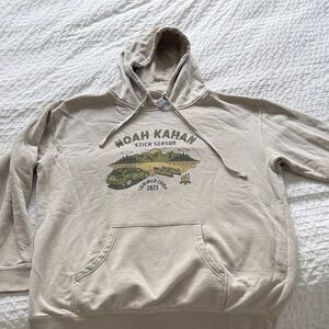 Beige Noah Kahan 'Stick Season' Graphic Pullover Hoodie